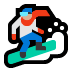 🏂🏼 snowboarder: medium-light skin tone display on Windows